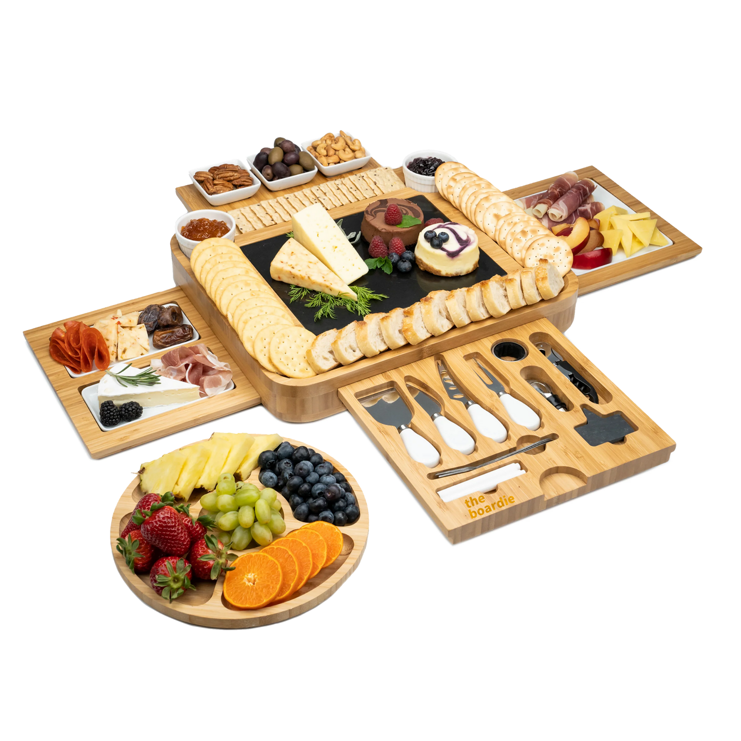 TheBoardie 4-Drawer Charcuterie Board Set