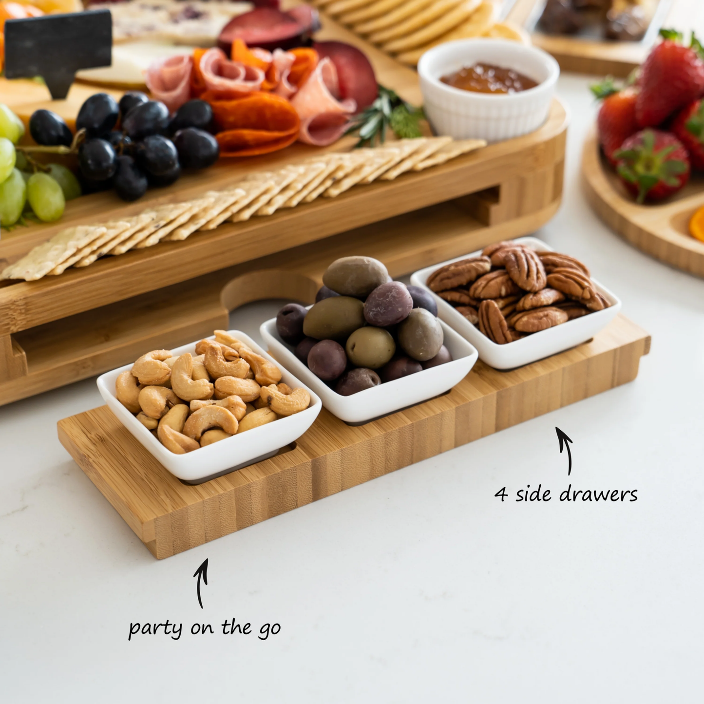 TheBoardie 4-Drawer Charcuterie Board Set